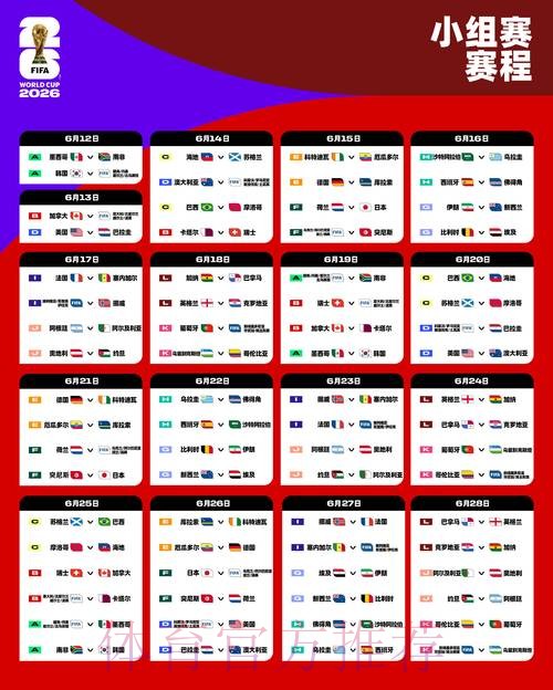 2026世界杯半决赛赛程时间安排